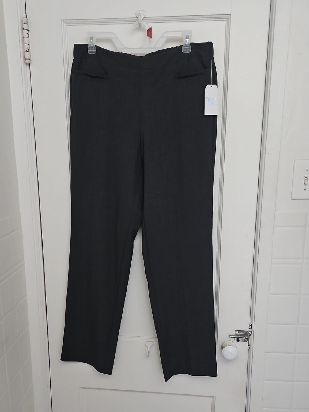 Time and Tru Black Straight-Leg Trousers